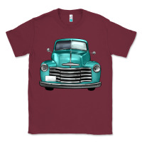 Burgundy western truck front view Classic Tee - FaDigitalArtStudio