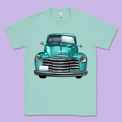 Western Truck Front View Classic Tee Designed By Fadigitalartstudio