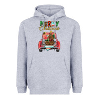 Heather Grey merry christmas truck Heavyweight Hoodie - BarkalooDesign