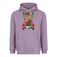 Lavender merry christmas truck Heavyweight Hoodie - BarkalooDesign