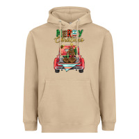 Mushroom merry christmas truck Heavyweight Hoodie - BarkalooDesign