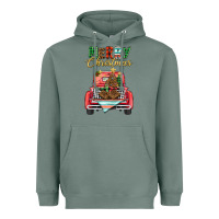 Sage merry christmas truck Heavyweight Hoodie - BarkalooDesign