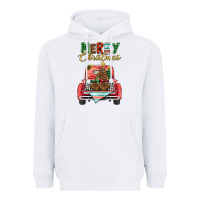 White merry christmas truck Heavyweight Hoodie - BarkalooDesign