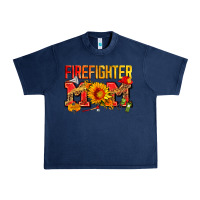 Navy firefighter mom Urban Heavy Tee - Zillion Design Studio