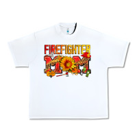 White firefighter mom Urban Heavy Tee - Zillion Design Studio