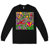 Black mardi gras crawfish leopard  seamless pattern Long Sleeve Tee - FaDigitalArtStudio