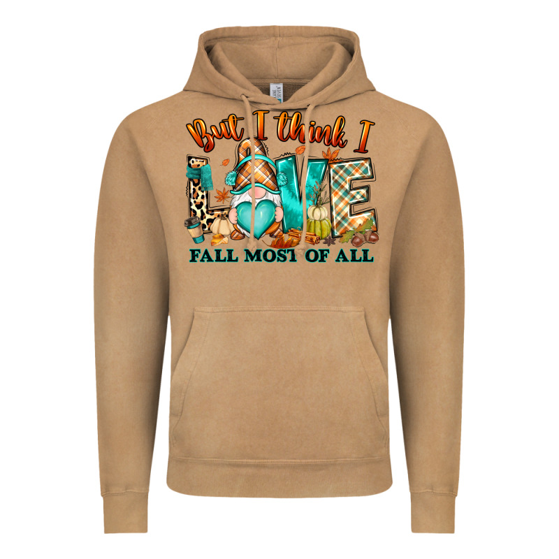 But I Think I Love Fall Most Of All Gnome Vintage Hoodie by RanaPortraitStore | Teevron