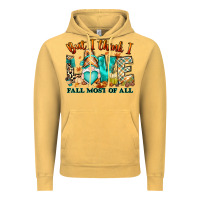 Vintage Mustard But i think i love Fall most of all gnome Vintage Hoodie - RanaPortraitStore