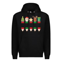 Black add your personalization christmas pencils Premium Hoodie - MaliasSmallBusiness