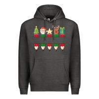 Charcoal Heather add your personalization christmas pencils Premium Hoodie - MaliasSmallBusiness