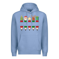 Colony Blue add your personalization christmas pencils Premium Hoodie - MaliasSmallBusiness