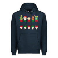 Navy add your personalization christmas pencils Premium Hoodie - MaliasSmallBusiness
