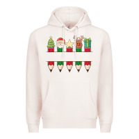 Pale Pink add your personalization christmas pencils Premium Hoodie - MaliasSmallBusiness