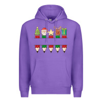 Purple add your personalization christmas pencils Premium Hoodie - MaliasSmallBusiness
