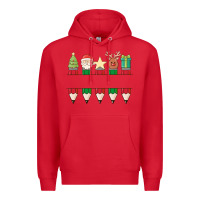Red add your personalization christmas pencils Premium Hoodie - MaliasSmallBusiness