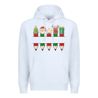 White add your personalization christmas pencils Premium Hoodie - MaliasSmallBusiness
