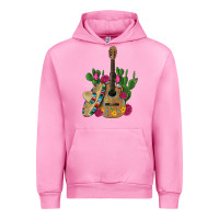 Fuchsia Pink ,mexican sombrero guitar rose cactus Urban Hoodie - Artiststas