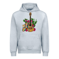 Heather Grey ,mexican sombrero guitar rose cactus Urban Hoodie - Artiststas