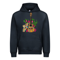 Navy ,mexican sombrero guitar rose cactus Urban Hoodie - Artiststas