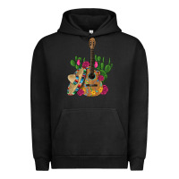 Pigment Black ,mexican sombrero guitar rose cactus Urban Hoodie - Artiststas