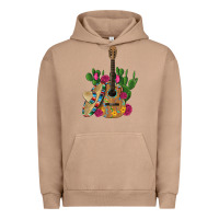 Pigment Burro ,mexican sombrero guitar rose cactus Urban Hoodie - Artiststas