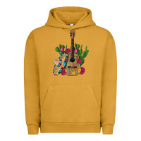 Pigment Peanut Butter ,mexican sombrero guitar rose cactus Urban Hoodie - Artiststas