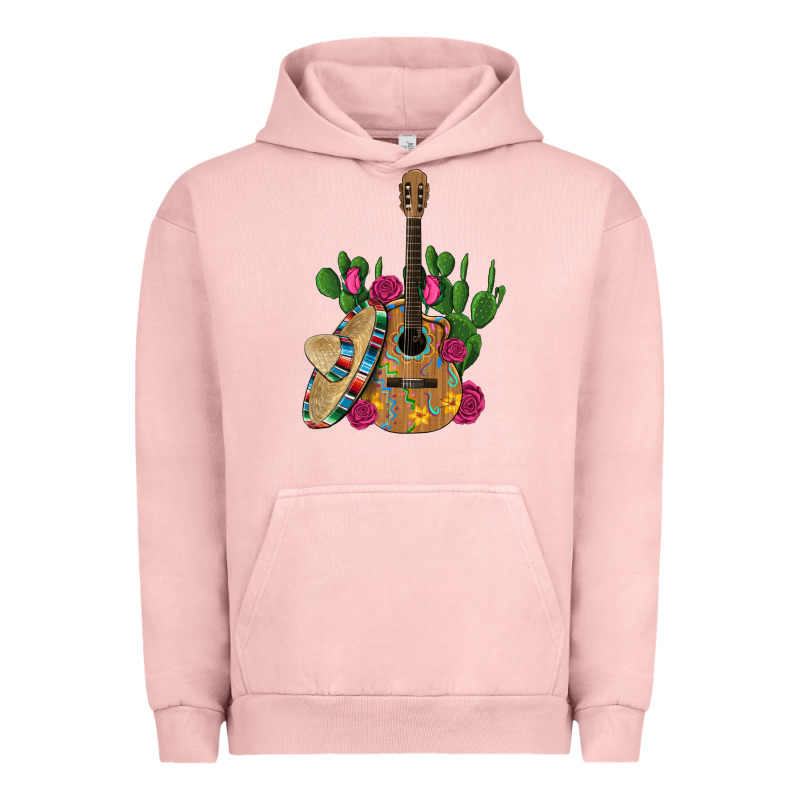 ,mexican Sombrero Guitar Rose Cactus Urban Hoodie by Artiststas | Teevron