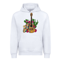 White ,mexican sombrero guitar rose cactus Urban Hoodie - Artiststas