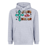 Heather Grey jesus is the reason for this season christmas Heavyweight Hoodie - Jasminsmagicworld