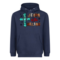 Navy jesus is the reason for this season christmas Heavyweight Hoodie - Jasminsmagicworld
