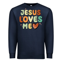 Navy jesus loves me Premium Sweatshirt - MaliasSmallBusiness