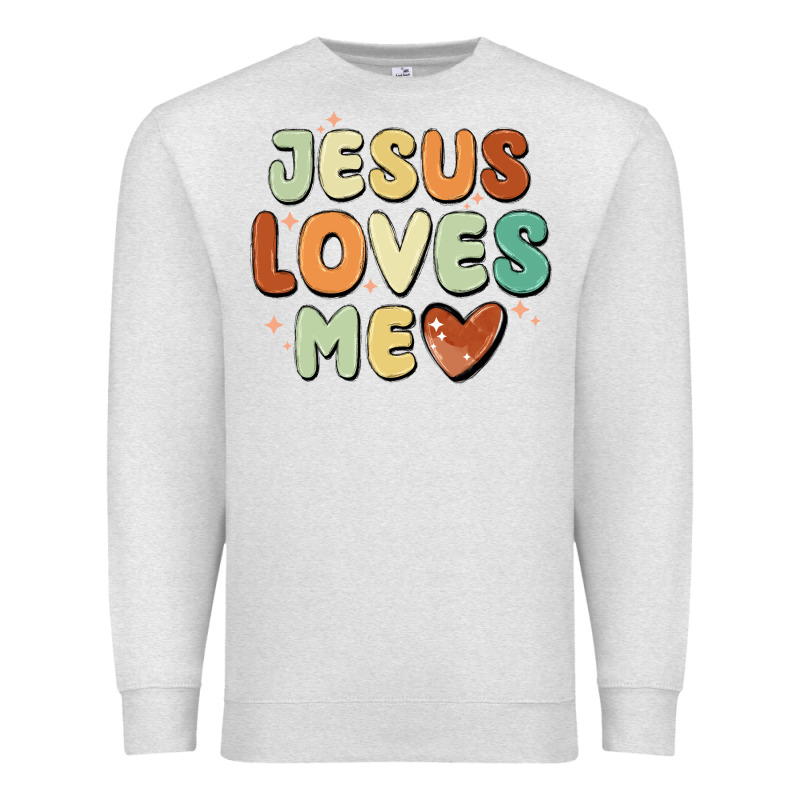 Jesus Loves Me Premium Sweatshirt by MaliasSmallBusiness | Teevron
