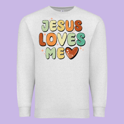 Jesus Loves Me Premium Sweatshirt Designed By Maliassmallbusiness