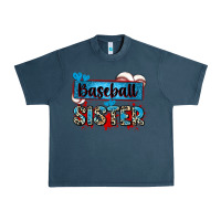 Midnight Navy baseball sister with leopard Urban Heavy Tee - Zillion Design Studio