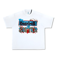 White baseball sister with leopard Urban Heavy Tee - Zillion Design Studio