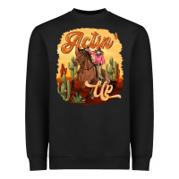 Black cowgirl actin up Heavyweight Sweatshirt - texasbilliewilder