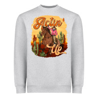 Heather Grey cowgirl actin up Heavyweight Sweatshirt - texasbilliewilder