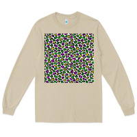 Mushroom mardi gras leopard  seamless pattern Long Sleeve Tee - FaDigitalArtStudio