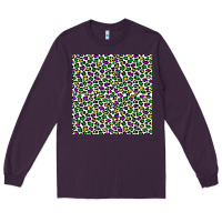 Plum mardi gras leopard  seamless pattern Long Sleeve Tee - FaDigitalArtStudio