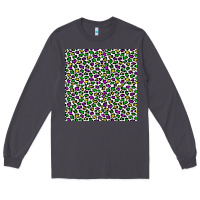 Smoke mardi gras leopard  seamless pattern Long Sleeve Tee - FaDigitalArtStudio