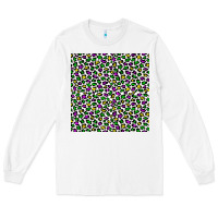 White mardi gras leopard  seamless pattern Long Sleeve Tee - FaDigitalArtStudio