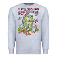 Heather Grey be with people who match your energy Premium Sweatshirt - MaliasSmallBusiness