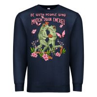 Navy be with people who match your energy Premium Sweatshirt - MaliasSmallBusiness