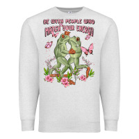 Oatmeal Heather be with people who match your energy Premium Sweatshirt - MaliasSmallBusiness