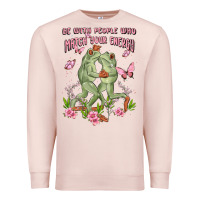 Pale Pink be with people who match your energy Premium Sweatshirt - MaliasSmallBusiness