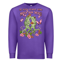Purple be with people who match your energy Premium Sweatshirt - MaliasSmallBusiness