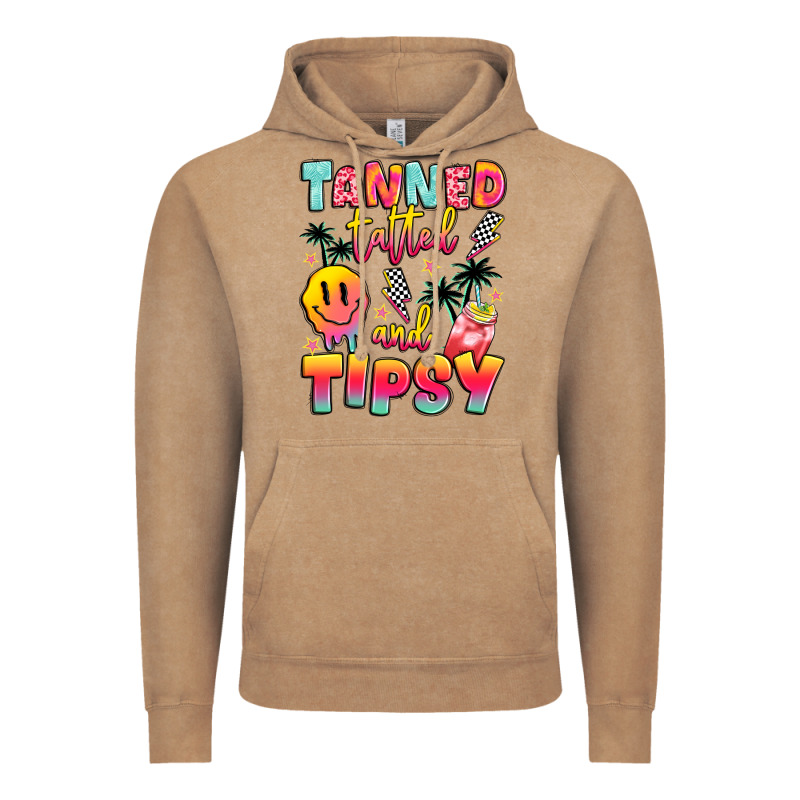 Tanned Tattled And Tipsy Vintage Hoodie by JahusDesignShop | Teevron