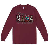 Burgundy being nana makes my life complate Long Sleeve Tee - CowhideDigitalArt