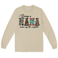 Mushroom being nana makes my life complate Long Sleeve Tee - CowhideDigitalArt