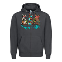 Smoke happy easter leopard cowhide turquoise cactus bunny's Zipper Hoodie - JahusDesignShop
